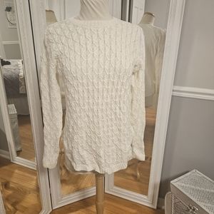 Jeanne Pierre Knit Sweater White/Cream Size M